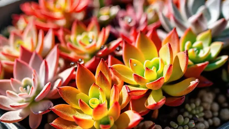 Jardín de cactus educativo con luz brillante